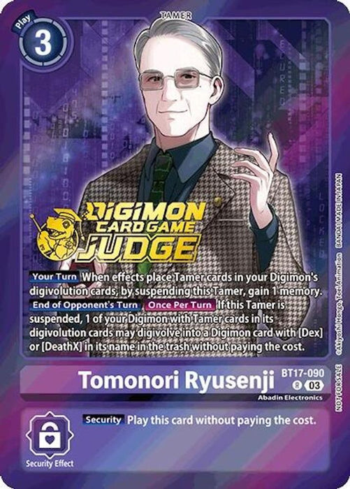 Tomonori Ryusenji (Judge Pack 6) (#BT17-090 R) (Secret Crisis) Near Mint Foil