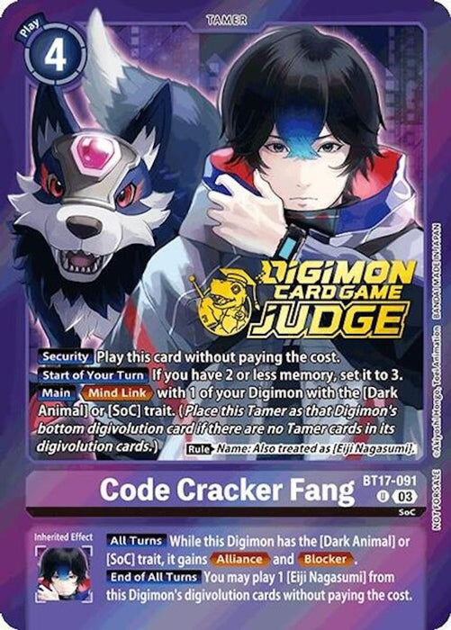 Code Cracker Fang (Judge Pack 6) (#BT17-091 U) (Secret Crisis) Near Mint Foil