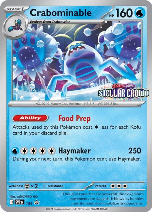 Crabominable - 134 (#134/142) (SV: Scarlet & Violet Promo Cards) Near Mint Holofoil