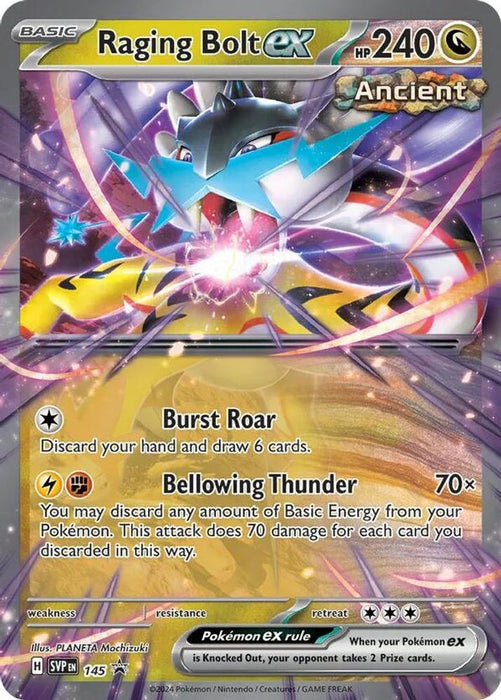 Raging Bolt ex - 145 (#145) (SV: Scarlet & Violet Promo Cards) Near Mint Holofoil
