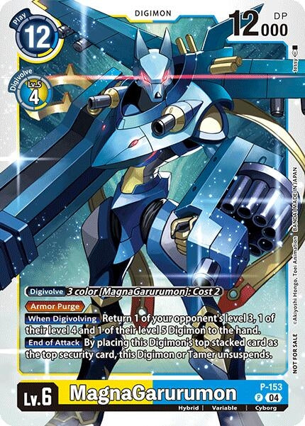 Image for MagnaGarurumon (Store Tournament 2024 Oct. - Dec. Participation Pack) (P-153 P) - Digimon Card Game