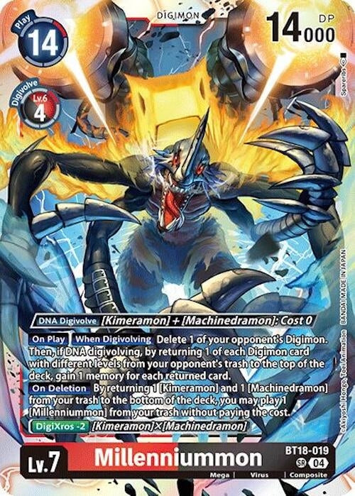 Image for Millenniummon (BT18-019 SR) - Digimon Card Game