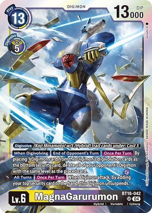 Image for MagnaGarurumon (BT18-042 SR) - Digimon Card Game