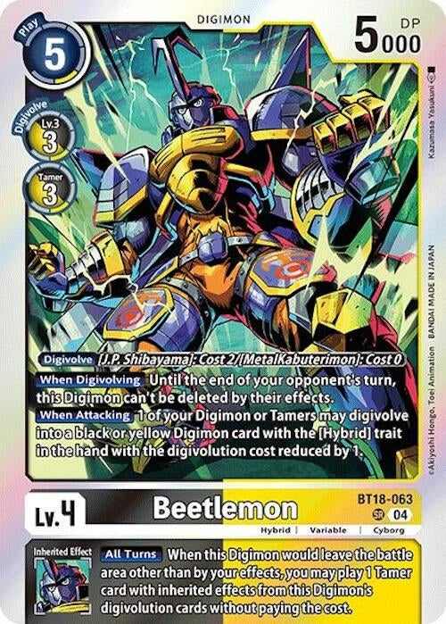 Image for Beetlemon (BT18-063 SR) - Digimon Card Game