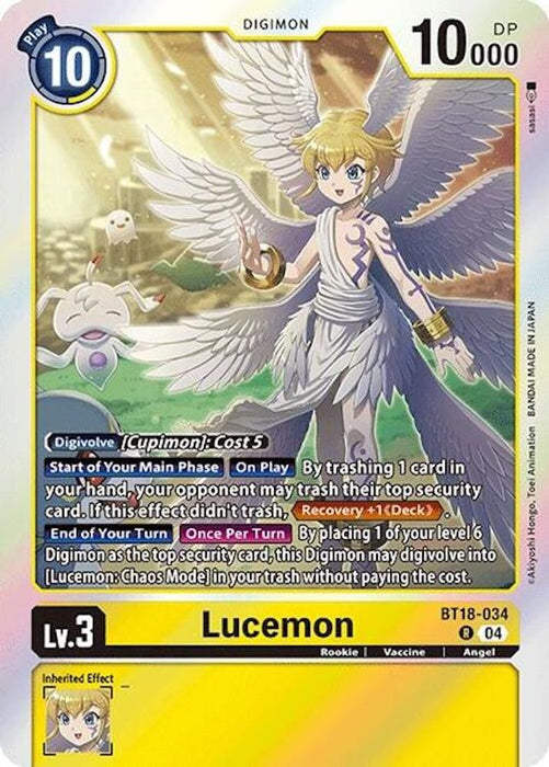 Lucemon (#BT18-034 R) (Release Special Booster 2.0) Near Mint Foil