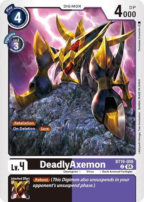 Image for DeadlyAxemon (BT19-059 C) - Digimon Card Game