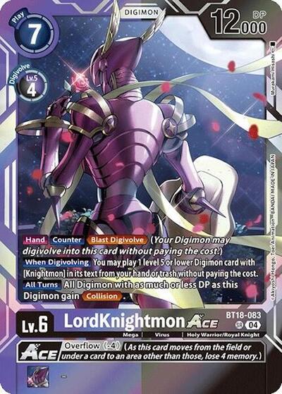 LordKnightmon ACE (#BT18-083 SR) (Release Special Booster 2.0)