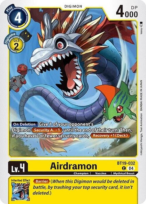 Image for Airdramon (BT19-032 C) - Digimon Card Game