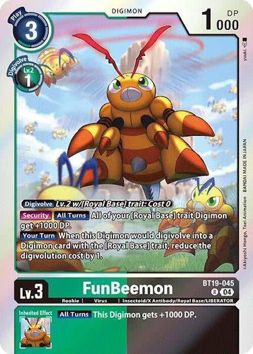 Image for FunBeemon - BT19-045 (BT19-045 R) - Digimon Card Game