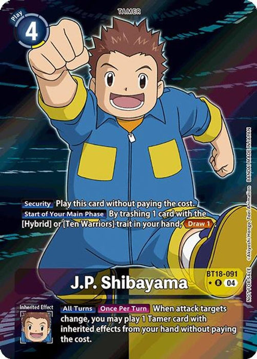 J.P. Shibayama (Release Special Booster 2.0: Box Promotion Pack) (#BT18-091 R) (Release Special Booster 2.0) Near Mint Foil
