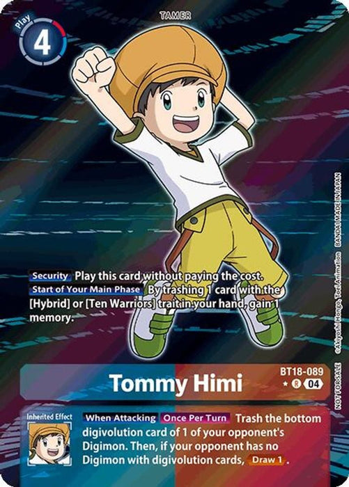 Tommy Himi (Release Special Booster 2.0: Box Promotion Pack) (#BT18-089 R) (Release Special Booster 2.0) Near Mint Foil