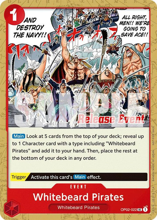 Whitebeard Pirates (ST15 - ST20 Release Event Pack) (#OP02-022) (One Piece Promotion Cards) Near Mint