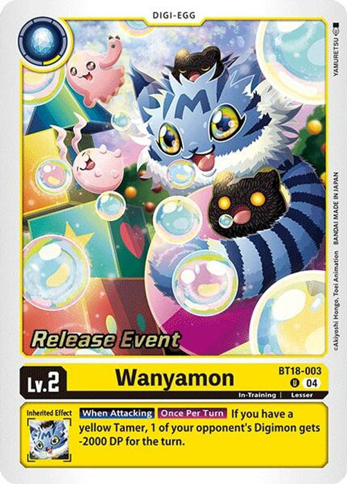 Wanyamon (#BT18-003 U) (Release Special Booster 2.0 Celebration Event Cards) Near Mint Foil