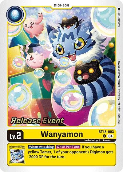 Wanyamon (#BT18-003 U) (Release Special Booster 2.0 Celebration Event Cards)