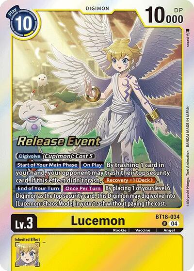 Lucemon (#BT18-034 R) (Release Special Booster 2.0 Celebration Event Cards)