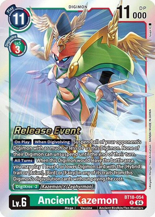 AncientKazemon (#BT18-054 R) (Release Special Booster 2.0 Celebration Event Cards) Near Mint Foil