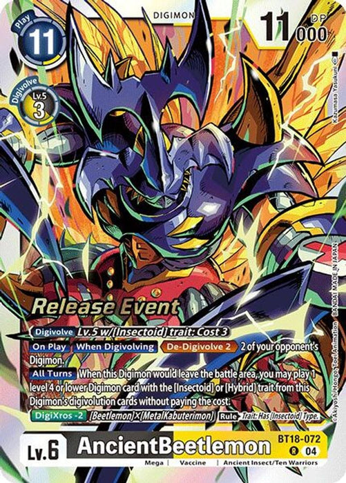 AncientBeetlemon (#BT18-072 R) (Release Special Booster 2.0 Celebration Event Cards) Near Mint Foil