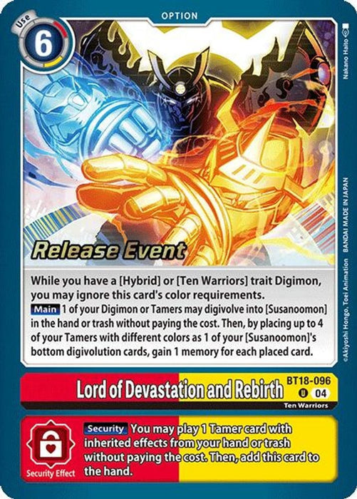 Lord of Devastation and Rebirth (#BT18-096 U) (Release Special Booster 2.0 Celebration Event Cards) Near Mint Foil