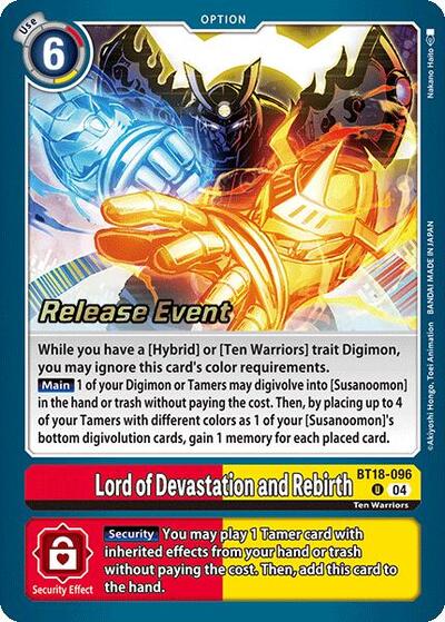 Lord of Devastation and Rebirth (#BT18-096 U) (Release Special Booster 2.0 Celebration Event Cards)