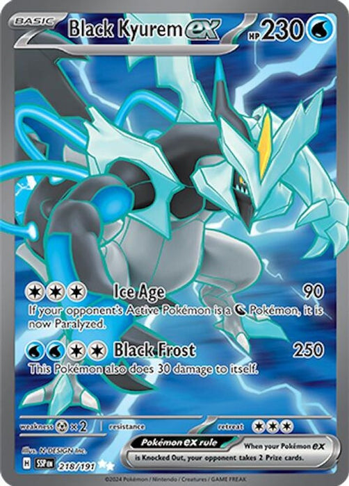 Black Kyurem ex 218 191 (#218/191) (SV08: Surging Sparks) Near Mint Holofoil