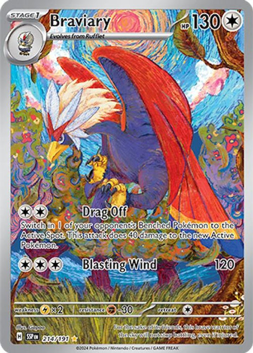 Braviary - 214/191 (#214/191) (SV08: Surging Sparks) Near Mint Holofoil