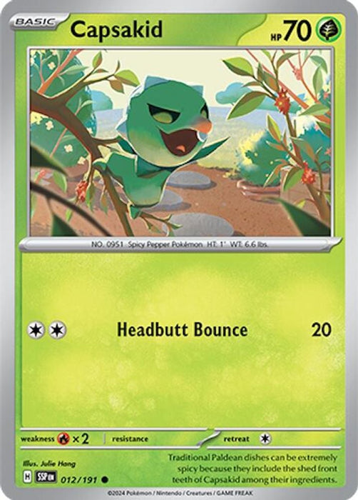 Capsakid (#012/191) (SV08: Surging Sparks) Near Mint Reverse Holofoil