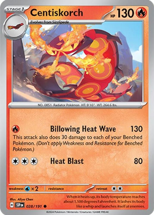 Centiskorch (#028/191) (SV08: Surging Sparks)