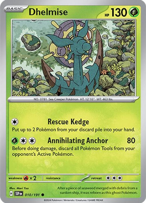 Dhelmise (#010/191) (SV08: Surging Sparks) Near Mint Reverse Holofoil