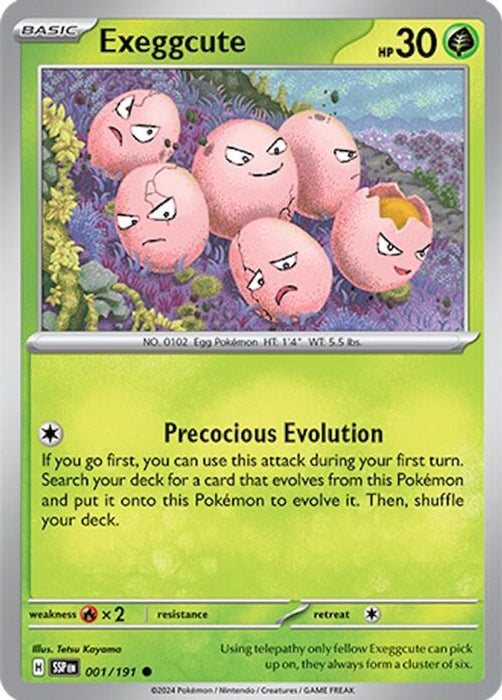 Exeggcute 001 191 (#001/191) (SV08: Surging Sparks)