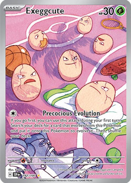 Exeggcute - 192/191 (#192/191) (SV08: Surging Sparks) Near Mint Holofoil