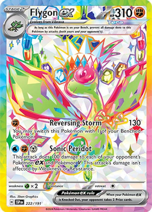 Flygon ex 222 191 (#222/191) (SV08: Surging Sparks) Near Mint Holofoil
