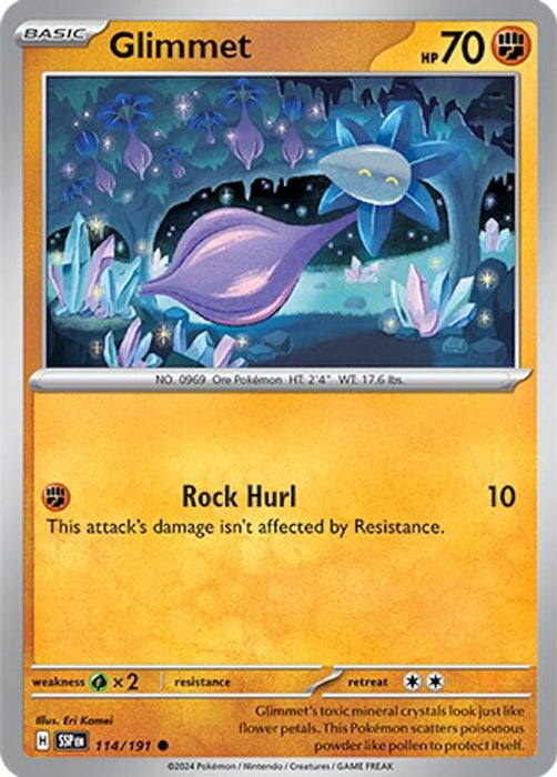 Glimmet (#114/191) (SV08: Surging Sparks) Near Mint Reverse Holofoil