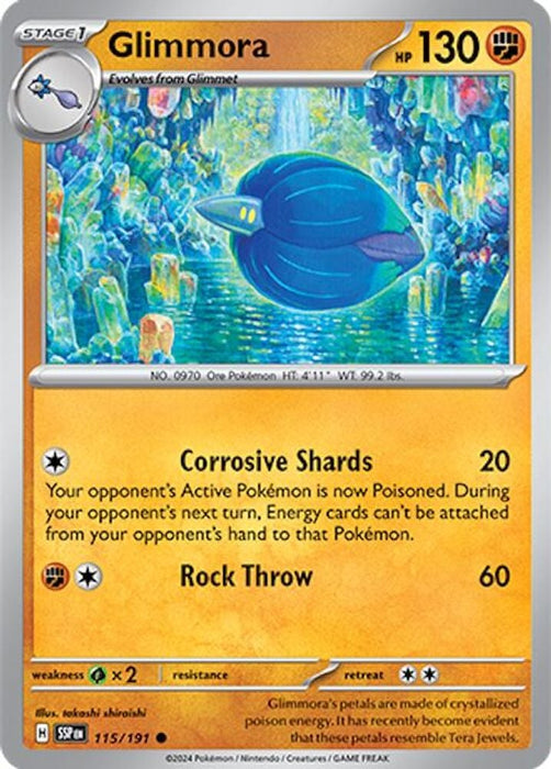 Glimmora (#115/191) (SV08: Surging Sparks) Near Mint Reverse Holofoil