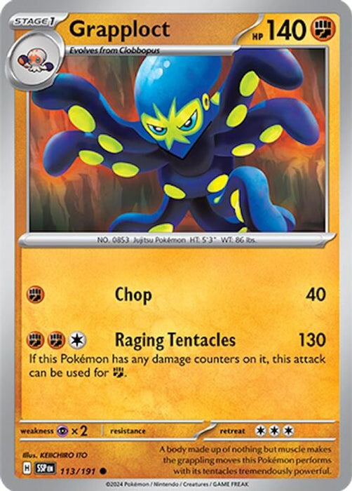 Grapploct (#113/191) (SV08: Surging Sparks) Near Mint Reverse Holofoil
