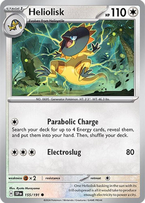 Heliolisk (#155/191) (SV08: Surging Sparks) Near Mint Reverse Holofoil