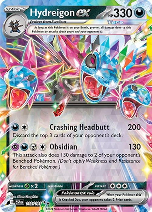 Hydreigon ex 119 191 (#119/191) (SV08: Surging Sparks) Near Mint Holofoil