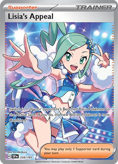 Lisia's Appeal - 234/191 (#234/191) (SV08: Surging Sparks) Near Mint Holofoil