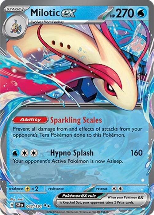 Milotic ex 042 191 (#042/191) (SV08: Surging Sparks) Near Mint Holofoil