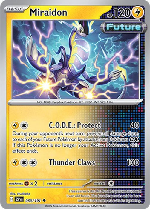Miraidon (#069/191) (SV08: Surging Sparks) Near Mint Reverse Holofoil