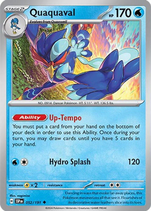 Quaquaval (#052/191) (SV08: Surging Sparks) Near Mint Reverse Holofoil