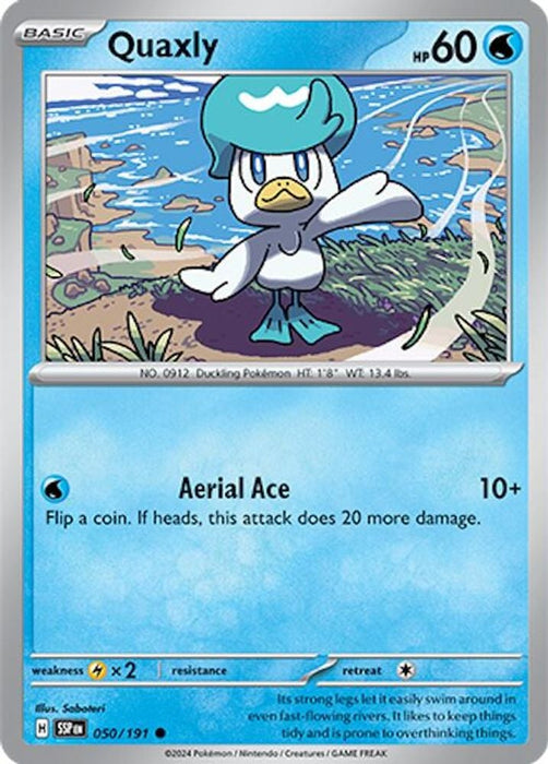 Quaxly (#050/191) (SV08: Surging Sparks) Near Mint Reverse Holofoil
