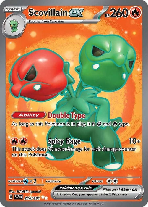 Scovillain ex 216 191 (#216/191) (SV08: Surging Sparks) Near Mint Holofoil