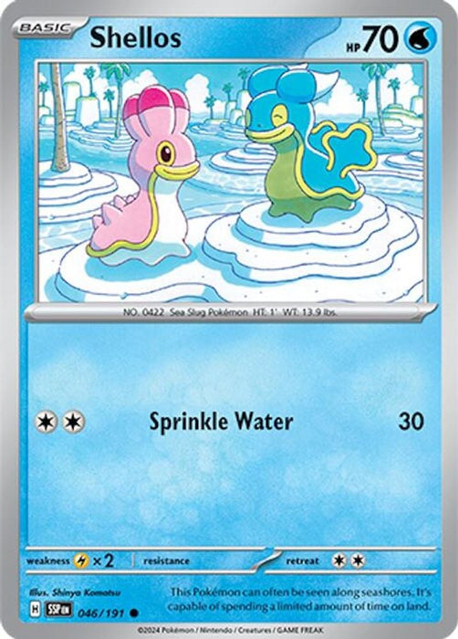 Shellos (#046/191) (SV08: Surging Sparks) Near Mint Reverse Holofoil