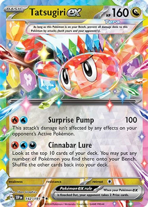 Tatsugiri ex 142 191 (#142/191) (SV08: Surging Sparks) Near Mint Holofoil