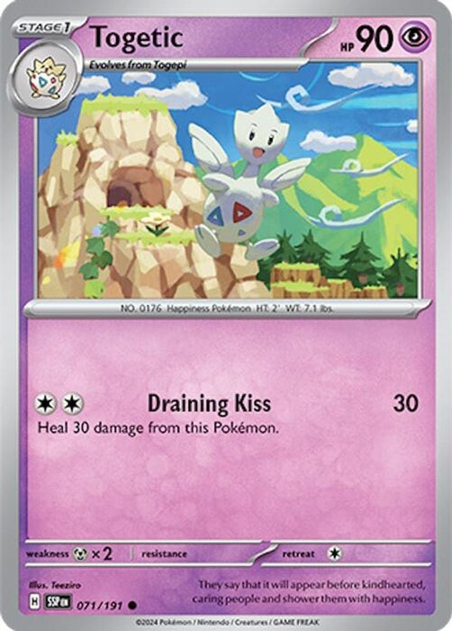 Togetic (#071/191) (SV08: Surging Sparks) Near Mint Reverse Holofoil