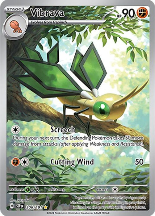 Vibrava - 206/191 (#206/191) (SV08: Surging Sparks) Near Mint Holofoil