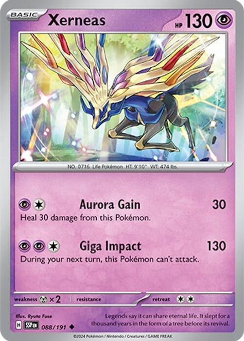 Xerneas (#088/191) (SV08: Surging Sparks) Near Mint Reverse Holofoil