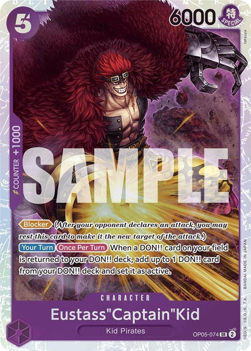 EustassCaptainKid Reprint (#OP05-074) (Premium Booster -The Best-) Near Mint Foil