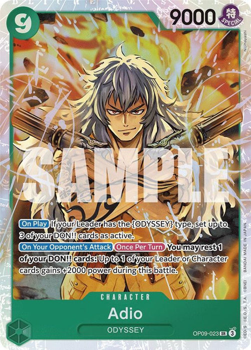 Adio (#OP09-023) (Emperors in the New World) Near Mint Foil