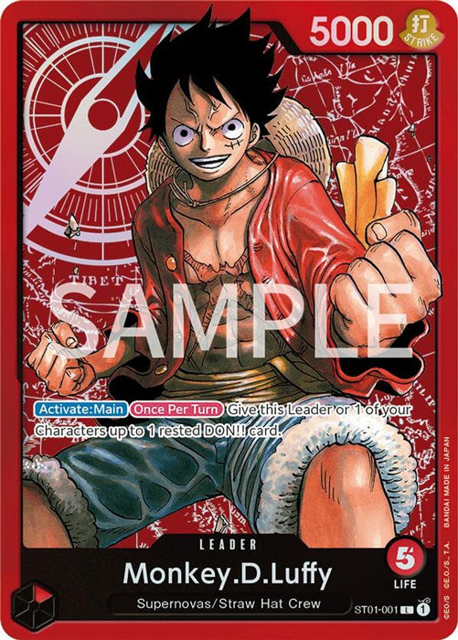 Monkey.D.Luffy (#ST01-001) (Revision Pack Cards) Near Mint